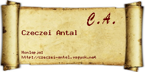 Czeczei Antal névjegykártya